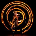 Fire Hula Hoop Spinning